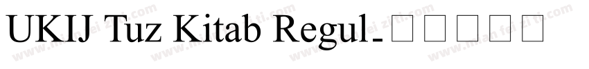 UKIJ Tuz Kitab Regul字体转换